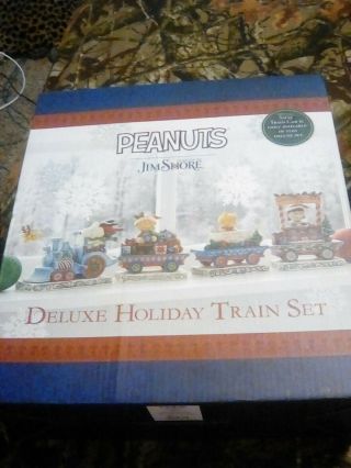 Jim Shore Peanuts Deluxe Holiday Train Set
