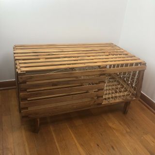 Vintage Wood Lobster Trap Coffee Table Crate Nautical Decore Beach House