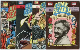 The Comic Reader 171 - 179 Complete Run Avg.  Vf,  8.  5 Street Enterprises 1979