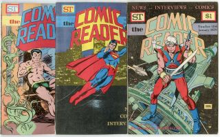 The Comic Reader 164 - 166,  168 - 170 Avg.  Vf 8.  0 Street Enterprises 1979