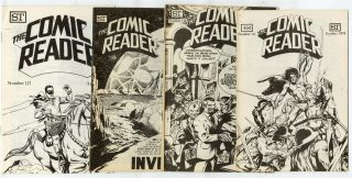The Comic Reader 111 - 113,  117,  119 - 125,  127,  130 Avg.  Fn,  6.  5 Street 1974