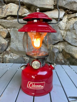 1965 Vintage Red Coleman 200a Lantern W/box - Single Mantle 9/65 - 200a195 Wow