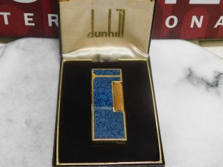 Dunhill Rollagas Gas Lighter Lapis Marble Lacquer