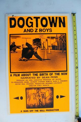 Dogtown And Z - Boys Jay Adams Zephyr Neon Orange Og Vintage Skateboarding Poster
