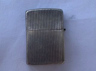 Vintage Sterling Silver ZIPPO LIGHTER Very Rare Pre WWII PINSTRIPE 925 1940’s 2