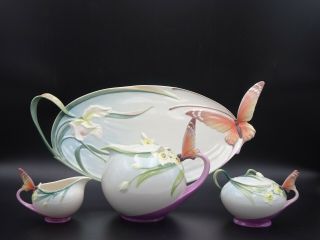 Vintage Franz Fine Porcelain Retired " Papillon Butterfly " Tea Set