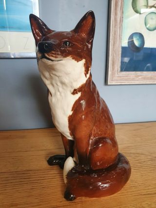 Vintage Antique Rare Large Beswick 2348 Fireside Fox By Graham Tongue 12 " Tall