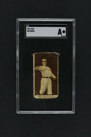 1912 T207 Joe Wood Boston Red Sox Baseball Card Sgc Authentic
