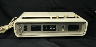 Vintage 1971 Panasonic National Rc - 6551 Fm/am Flip Alarm Clock