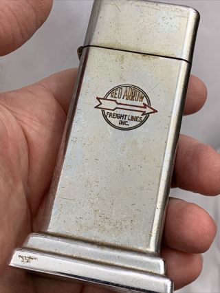 2 Barcroft Zippo Table Lighter - Red Arrow Freight Lines - Trucking
