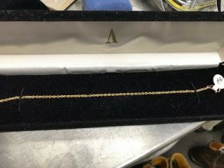 Vintage 14k Solid Gold Bracelet Or Anklet 7.  5 " Long 1.  2 Grams Ds30