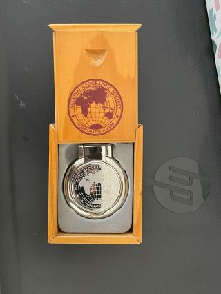 National Geographic Society Pocket Watch Alarm With Display Box