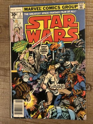 Star Wars " Luke Skywalker Strikes Back " Vol 1 2 August 1977 Vf,  8.  5