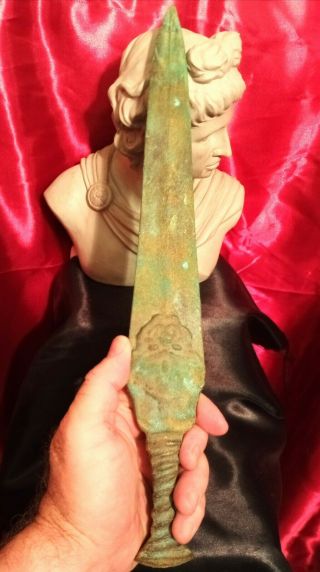 650 Bc Ancient Luristan,  Persian,  Roman,  Greek Bronze Short Sword Dagger