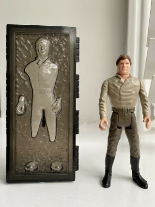Vintage Star Wars Figure Han Solo In Carbonite Last 17