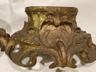 French Antique Rococo Bronze Stands,  Bases