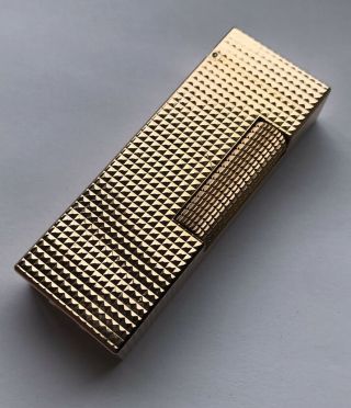 Early Dunhill Gold ‘hobnail’ Rollagas Lighter - Fully Overhauled & Near