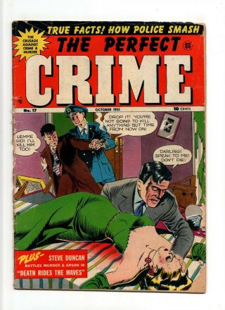 The Perfect Crime 17 Vintage Cross Comic Classic Cover Death Golden Age 10c