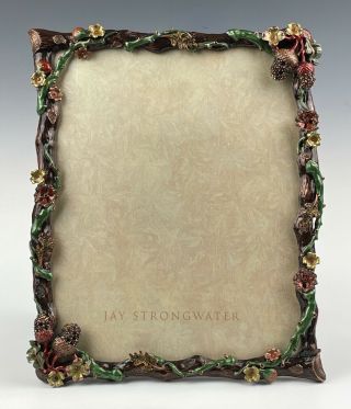 Jay Strongwater Acorn Picture Frame 8x10 Swarovski Crystals