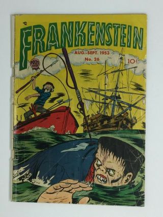 Frankenstein 26 2.  0ish Pre Code Horror 1953 Dick Briefer Story Art Prize