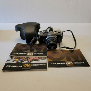 Vintage Olympus Om - 2n 35mm Slr Film Camera G Zuiko 50mm F1.  4 Japan Near