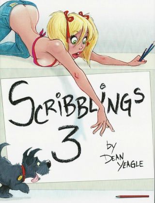Dean Yeagle Signed Sketch Book Scribblings 3 Art Mandy Playboy Cartoon