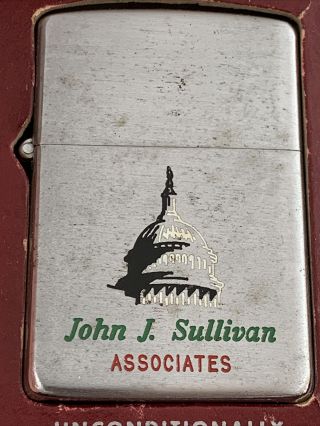 1953 Zippo Lighter John J.  Sullivan Associates - Great Graphics Capitol Building 2