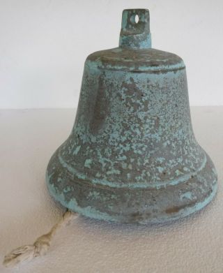 Vintage 10 " Brass Ship Bell / Wall Mount Bell / Hanging Marine Nautical Bell