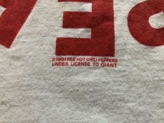 Vintage 1991 Red Hot Chili Peppers Shirt RHCP 4