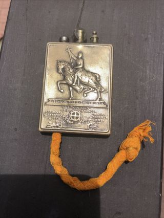 Antique American Pocket Cigarette Lighter,  Circa 1913 Cast Bronze