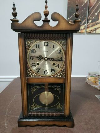 Vintage Alaron 31 Day Key Wind Mantle Clock