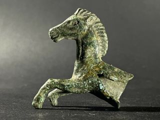 Detector Finds Ancient Viking Bronze Pommel In The Form Of A Horse - Circa 900ad