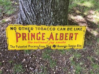 Vintage Prince Albert Metal Embossed Sign