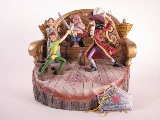 Jim Shore Disney Traditions Pan & Hook Daring Duel Carved By Heart Rare