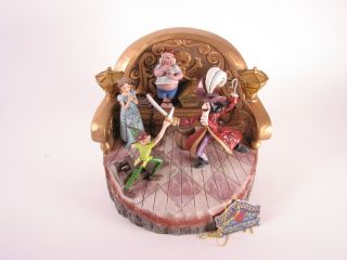 Jim Shore Disney Traditions Pan & Hook Daring Duel Carved by Heart RARE 2
