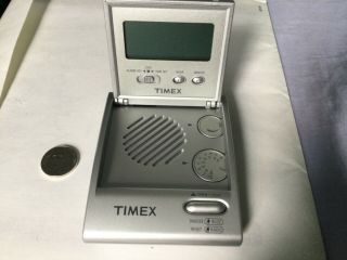 Vintage Times Alarm Clock Am Fm Radio Flip Top Travel Portable Led Model T315s