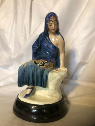 Goldscheider Figurine Gypsy Tarot Fortune Teller Occult Joseph Lorenzl Art Deco