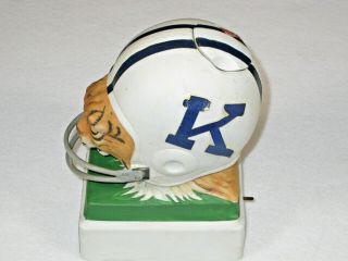 Vtg Hoffman Bourbon Decanter UK Kentucky Wildcats Football Helmet Music Box RARE 5