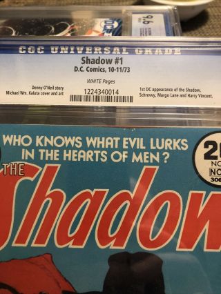 The Shadow 1 (1973) CGC 9.  2 [1st DC Appearance] 2