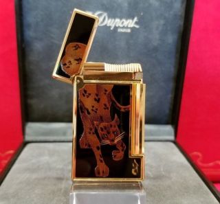 Extremely Rare S.  T.  Dupont Panther Maki - E Line D Lighter