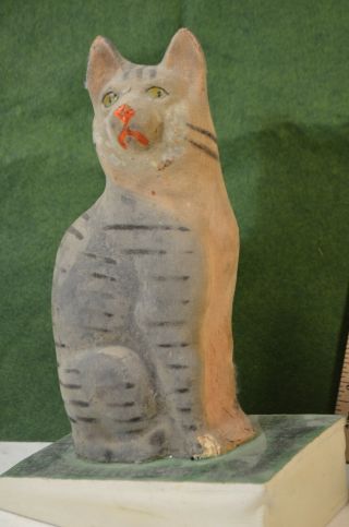2 American Pip - Squeek Toys,  Circa 1860,  Large Cat And Smaller Bird