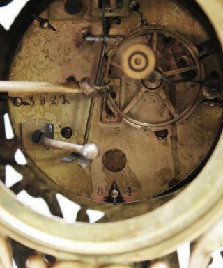 HUGHE Heavy Bronze Neo Gothic French Clock 1870 5