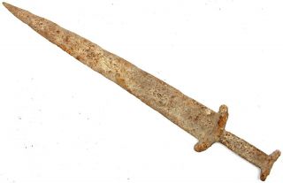 Ancient Rare Viking Scythian Roman Celtic Iron Battle Short Sword 4 - 6th AD 2