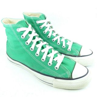 Mens Size 9 Made In Usa Vintage Converse All Star Chuck Taylor Hi Tops Green