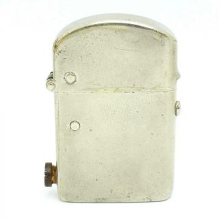 Vintage Nickel Plated NASSAU Push Button Semi - Automatic Lighter - 3