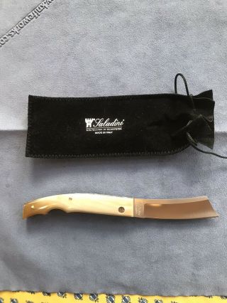 Saladini Italian Design Ox Horn Cigar Cutter Sraight Razor Knife 2
