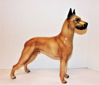 Vintage Gort China Co.  Bone China Great Dane Dog Figurine 12 " Tall 104 - D