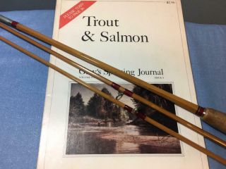 H.  L.  Leonard Bamboo Salmon Trolling Rod - Very Rare