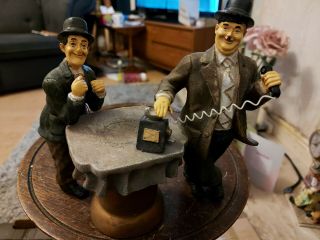 Figurine Of Laurel & Hardy On The Phone,  (resin)