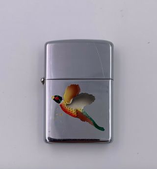 1947 - 1952 Town & Country Zippo Lighter Pat.  2032695 Ring Neck Pheasant Rare